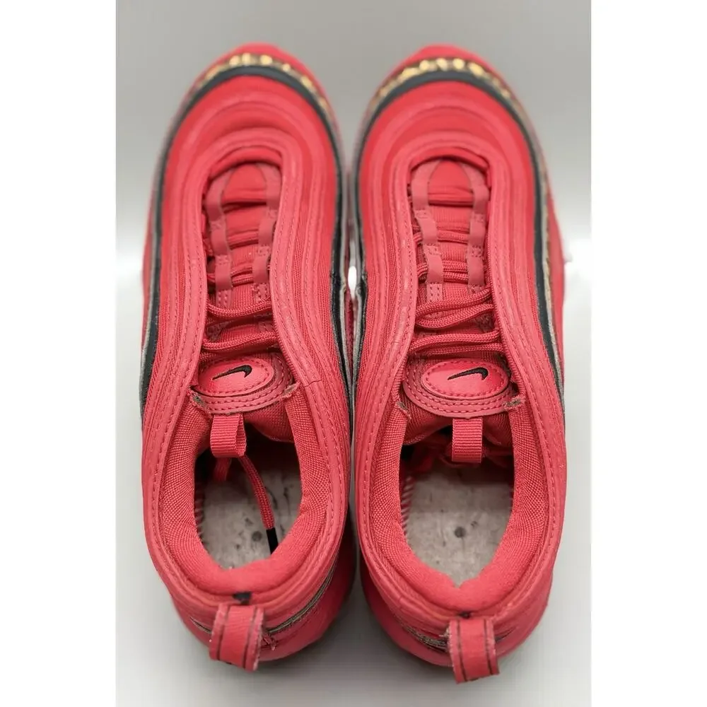 Women’s 8 Nike Air Max 97 Leopard Pack Red Black BV6113-600 Pre-owned